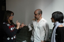 Il regista Esteban Larrain (Cile) con le interpreti Barbara Figliolia e Giulia Foschiani